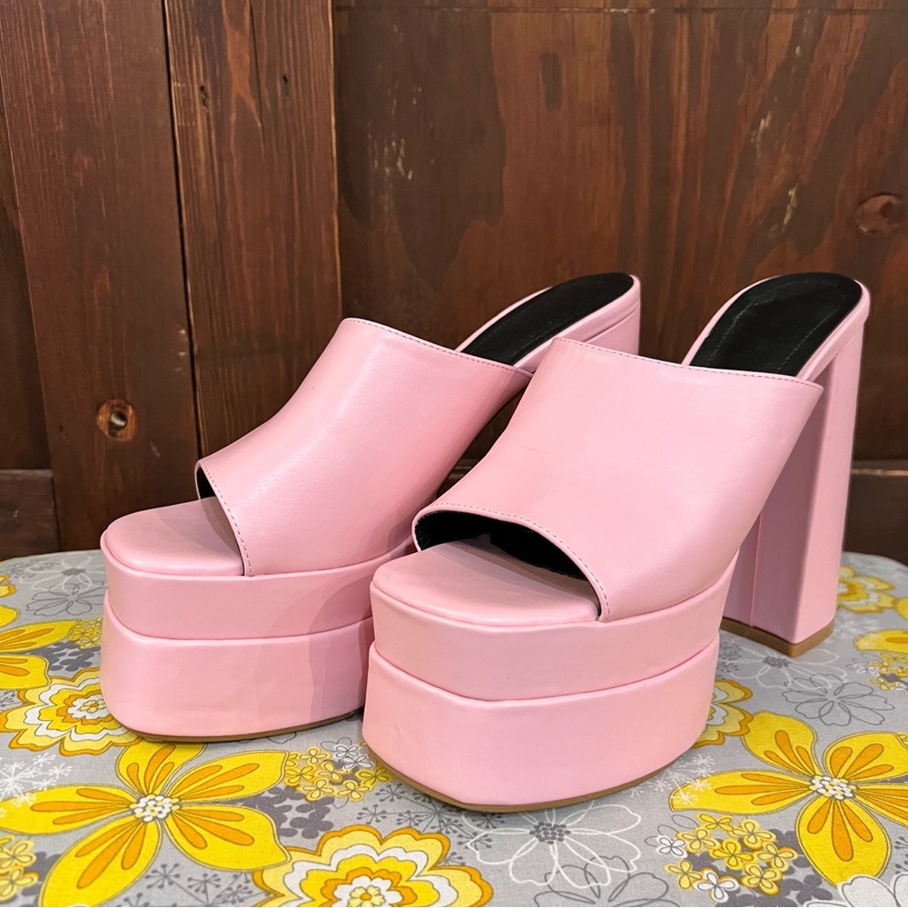 Elegant Pink Platform Heels
